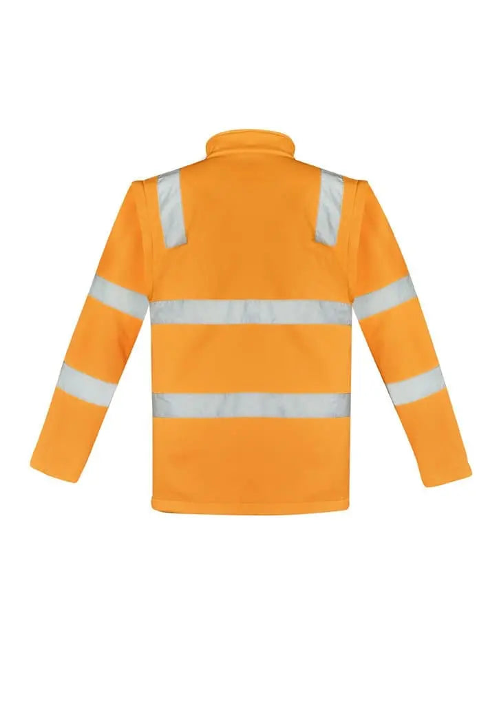 Unisex Hi Vis Vic Rail 2 in 1 Softshell Jacket ZJ780 Work Wear Syzmik Vic Rail Orange XXS